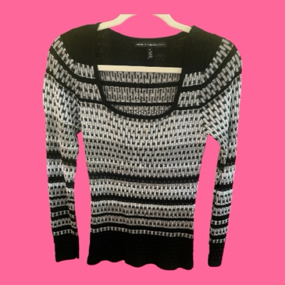 White House Black Market Monochrome Knit Sweater